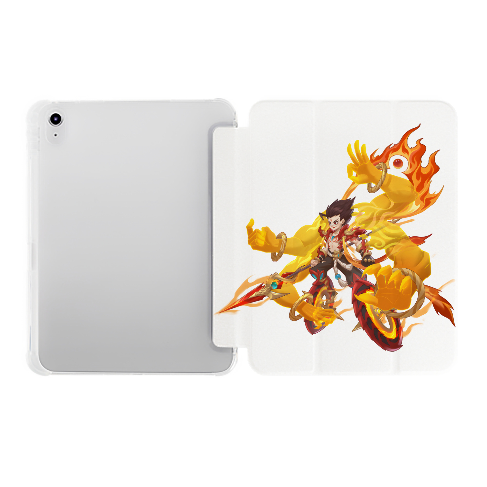 （画像用） Ne Zha 2 ナタ 魔童の大暴れ IPad ケース ペン収納付き 三つ折りスタンド PUレザー×シリコン 対応機種9.5/10.5/10.9インチ